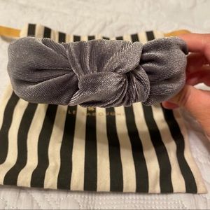 Lele Sadoughi Armor Grey Velvet Headband